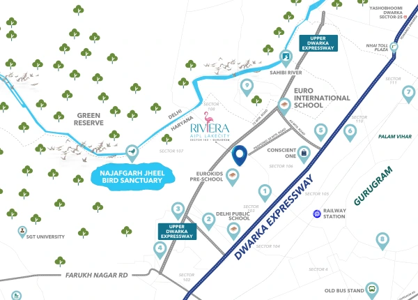 AIPL The Riviera Location Map